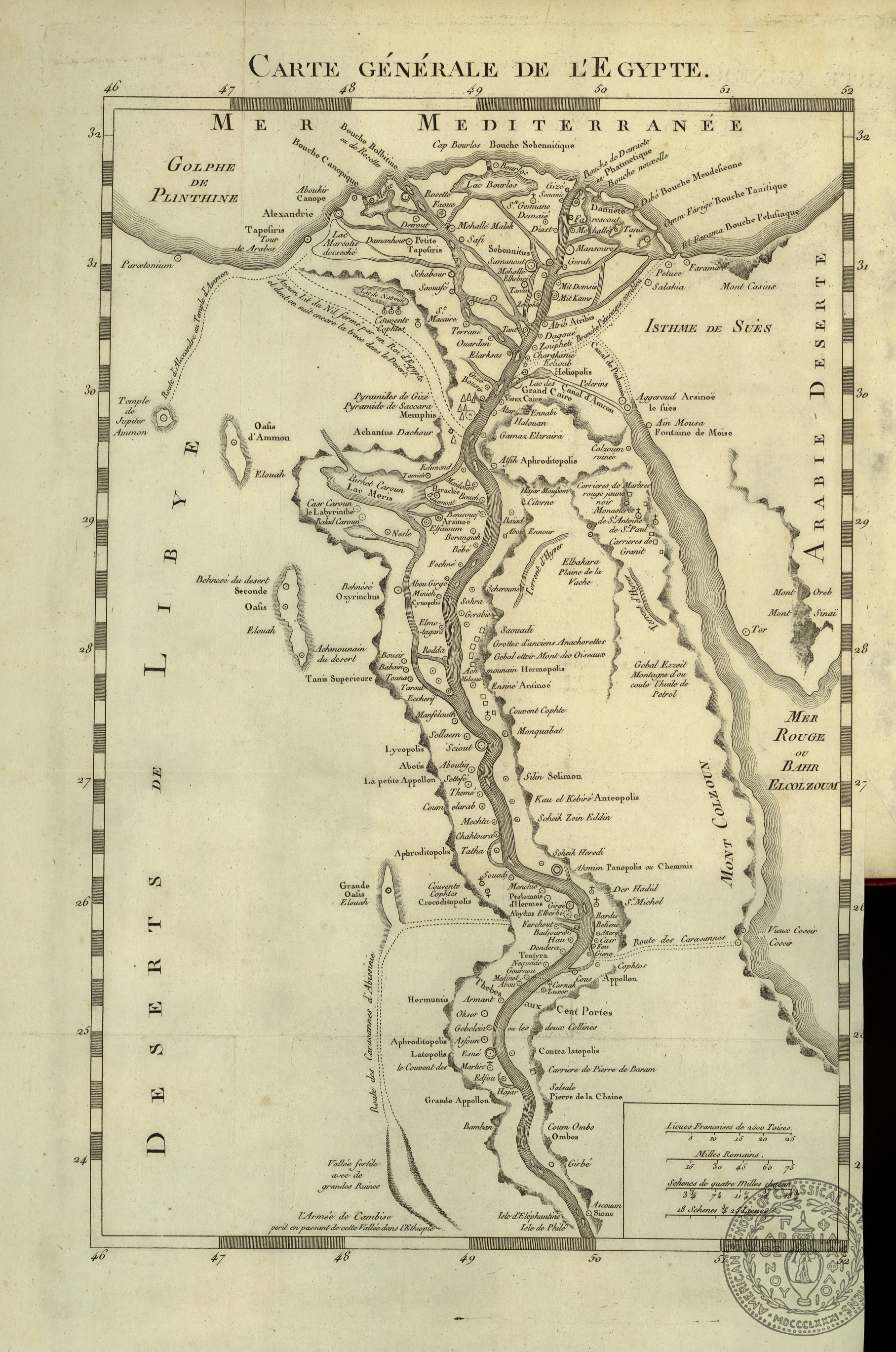 Carte generale de l'Egypt